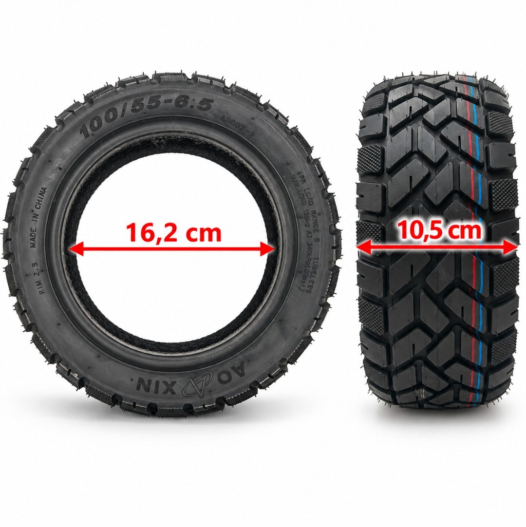 Neumático 100/55-6.5 tubeless (Aoxin) - RuedaQrueda