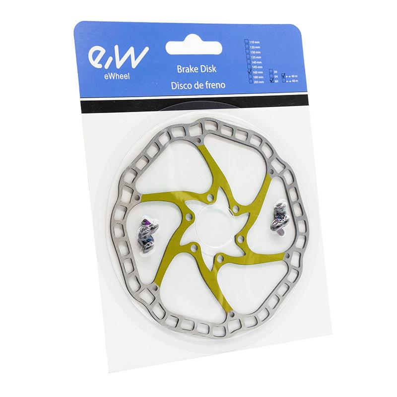 Pack 20x Brake Disc EWD001 140mm 6H yellow - RuedaQrueda