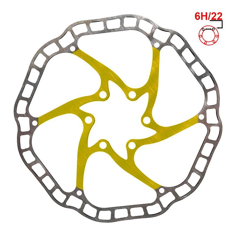 Pack 20x Brake Disc EWD001 140mm 6H yellow - RuedaQrueda