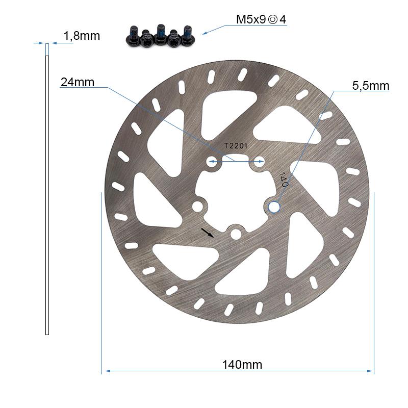 Brake Disc 5H 140mm Xiaomi Mi4 [Original] - RuedaQrueda