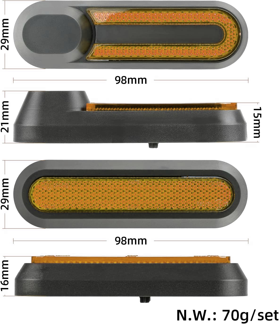 Tapa embellecedor catadióptrico reflectantes tornillo V2 para Xiaomi Verde - RuedaQrueda